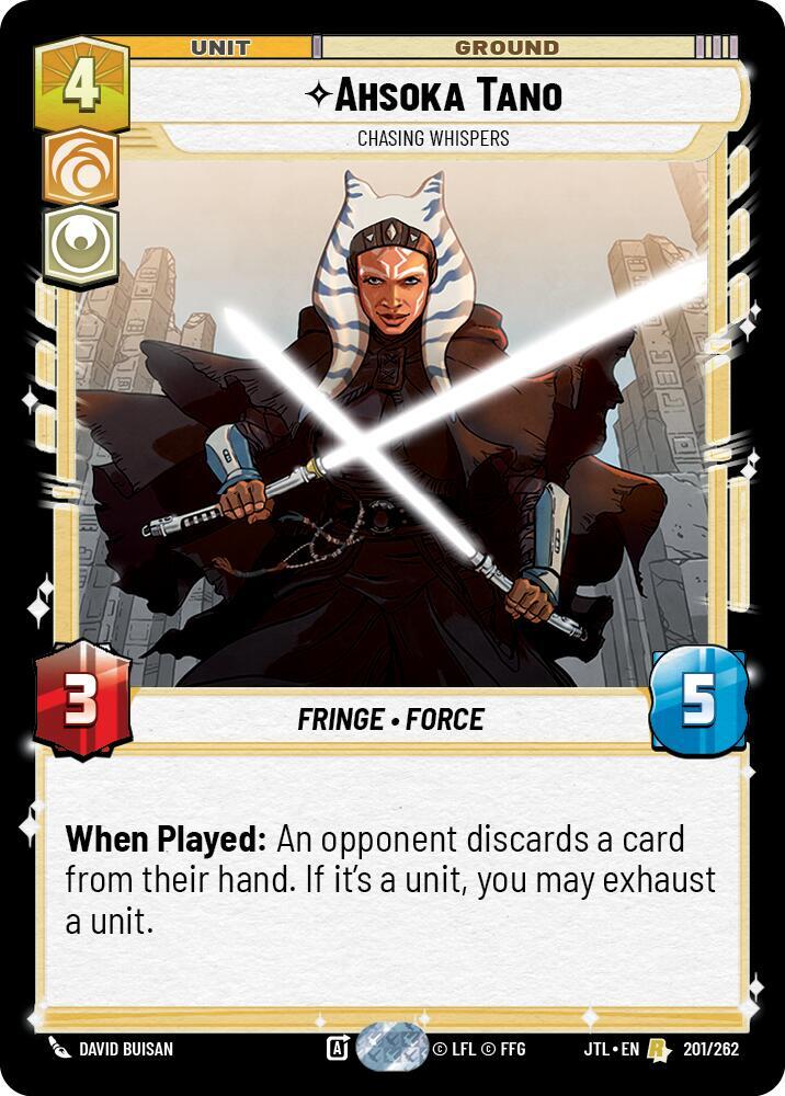 Ahsoka Tano - Chasing Whispers 201/252 Jump to Lightspeed Star Wars card
