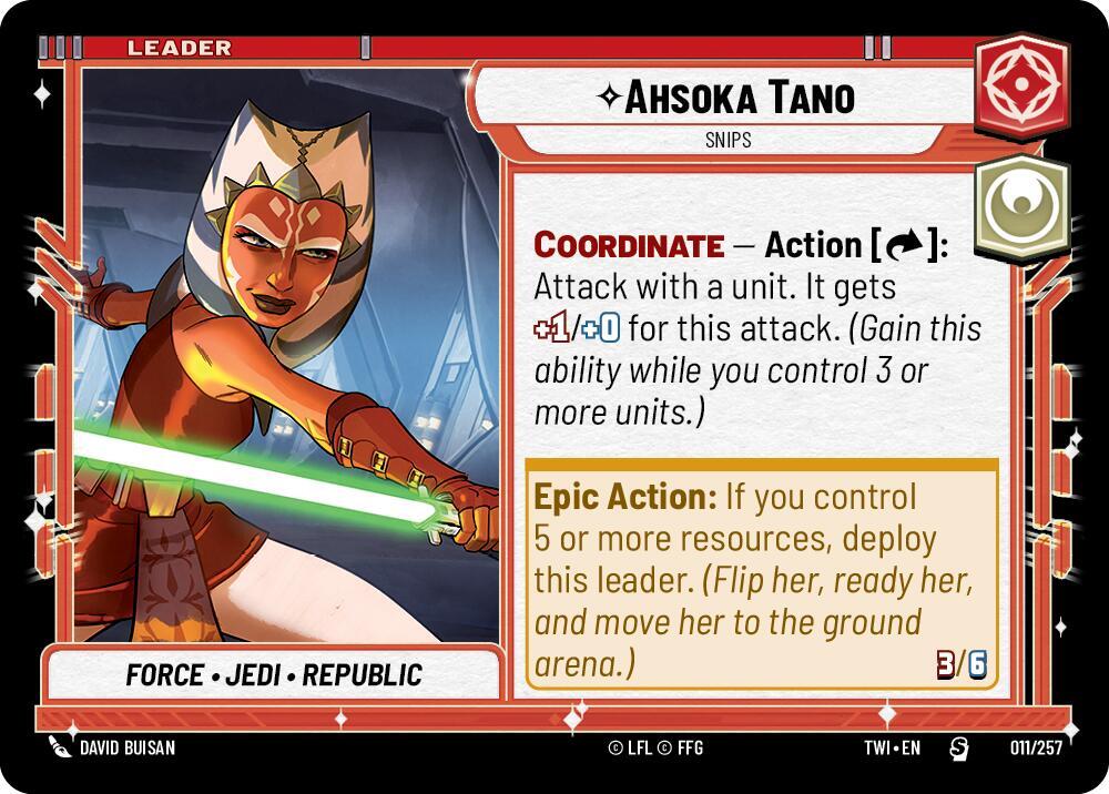 Ahsoka Tano - Snips 011/257 Twilight of the Republic Star Wars card