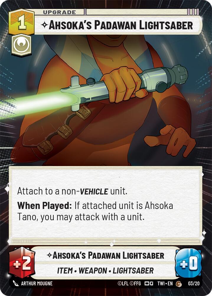 Ahsoka's Padawan Lightsaber (Hyperspace) 45736 Twilight of the Republic: Weekly Play Promos Star Wars card