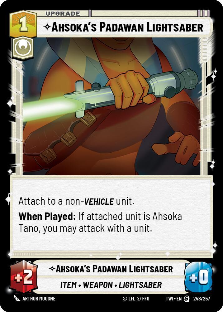Ahsoka's Padawan Lightsaber 248/257 Twilight of the Republic Star Wars card