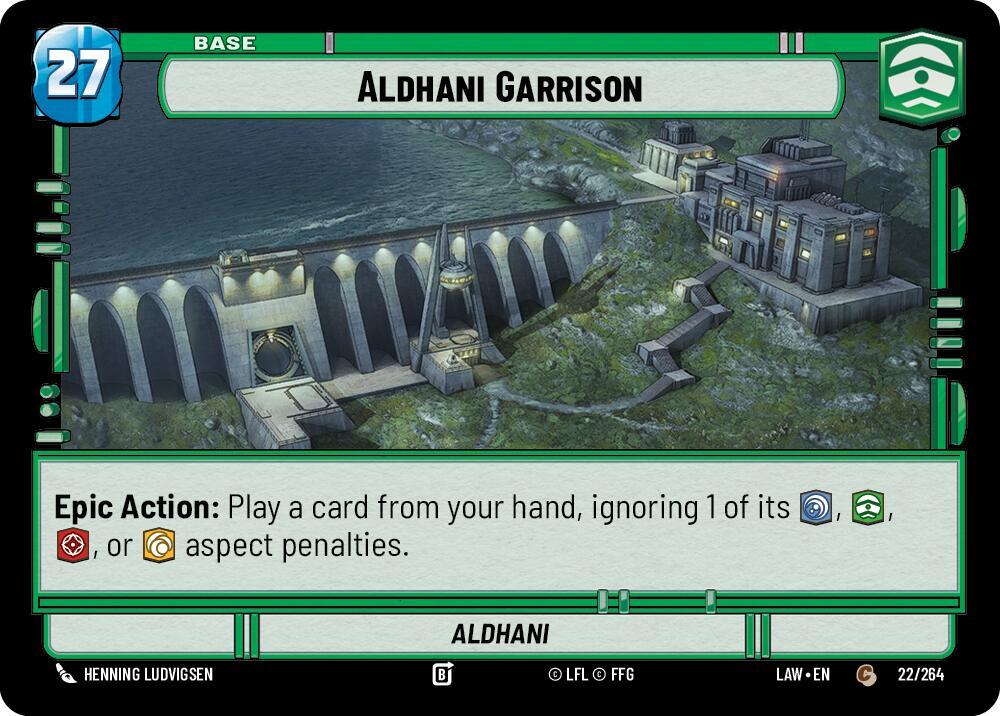 Aldhani Garrison // Experience 22 // T02 A Lawless Time Star Wars card