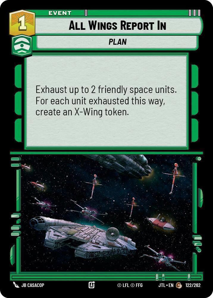 All Wings Report In 122/262 Jump to Lightspeed Star Wars card