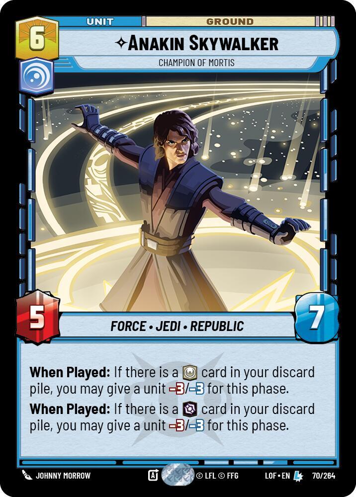 Anakin Skywalker - Champion of Mortis 070/264 Legends of the Force Star Wars card