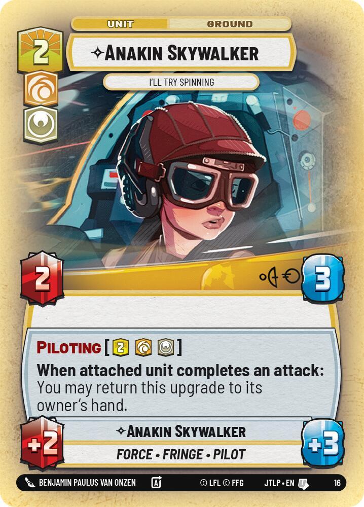 Anakin Skywalker - I'll Try Spinning 16 Jump to Lightspeed - Weekly Play Promos Star Wars card