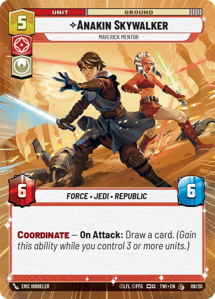 Anakin Skywalker - Maverick Mentor (Hyperspace) 45889 Twilight of the Republic: Weekly Play Promos Star Wars card