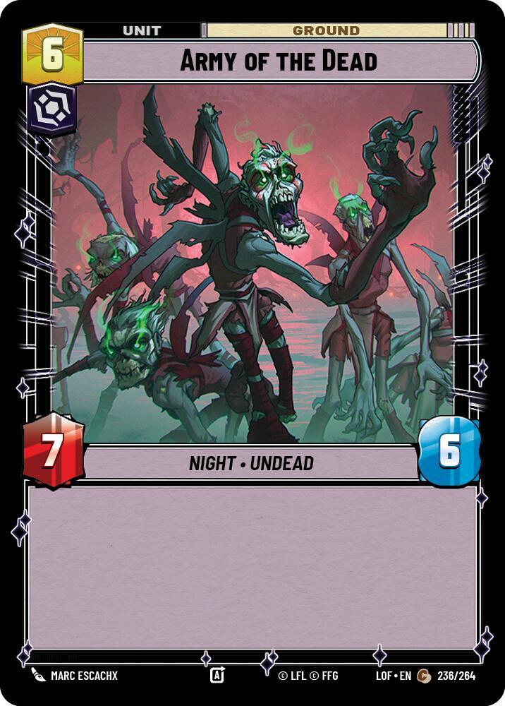 Army of the Dead 236/264 Legends of the Force Star Wars card