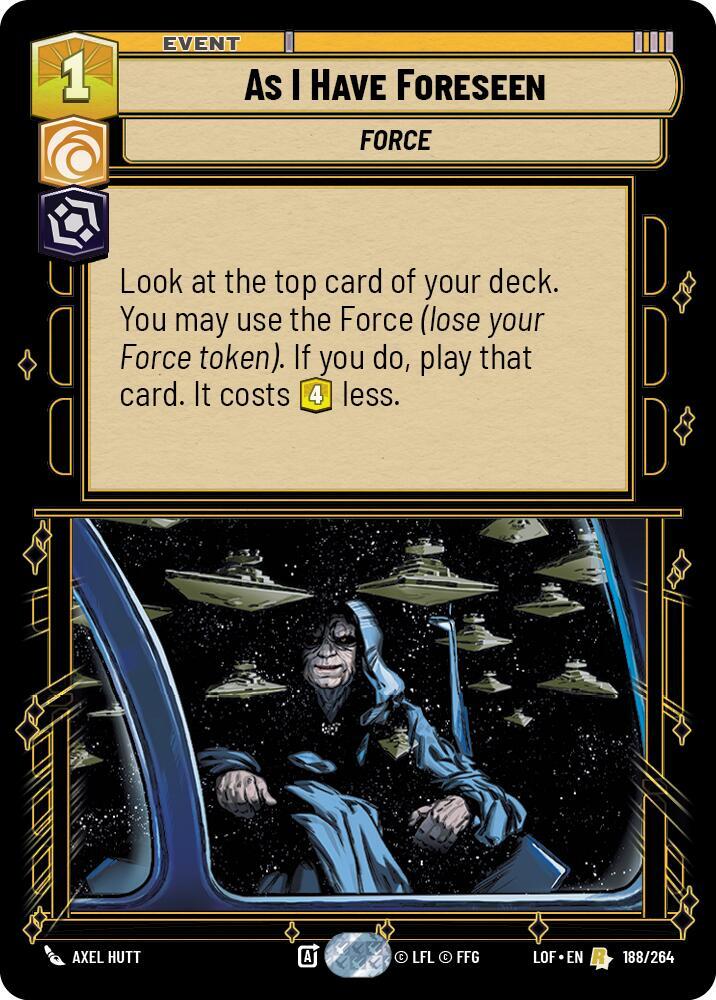 As I Have Foreseen 188/264 Legends of the Force Star Wars card