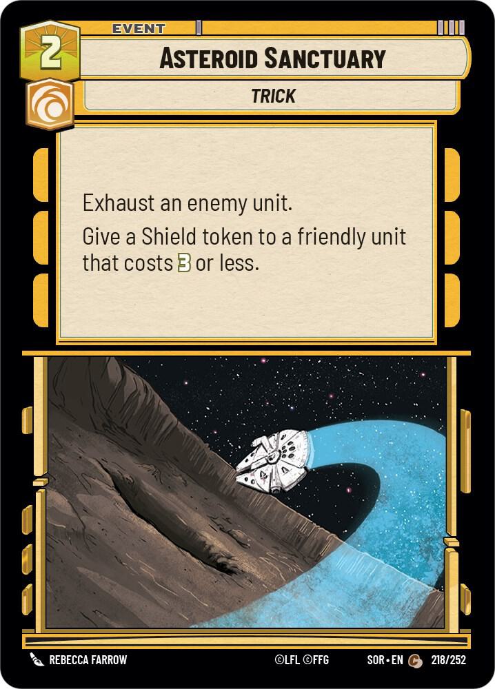Asteroid Sanctuary 218/252 Spark of Rebellion Star Wars card