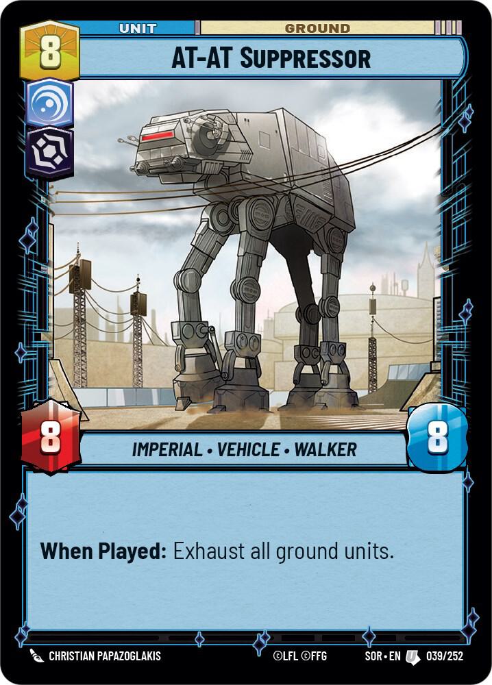 AT-AT Suppressor 039/252 Spark of Rebellion Star Wars card