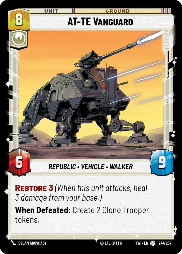 AT-TE Vanguard 247/257 Twilight of the Republic Star Wars card