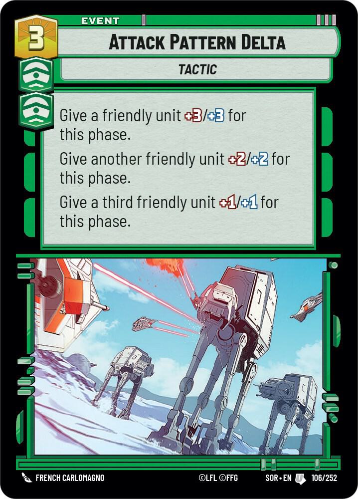 Attack Pattern Delta 106/252 Spark of Rebellion Star Wars card