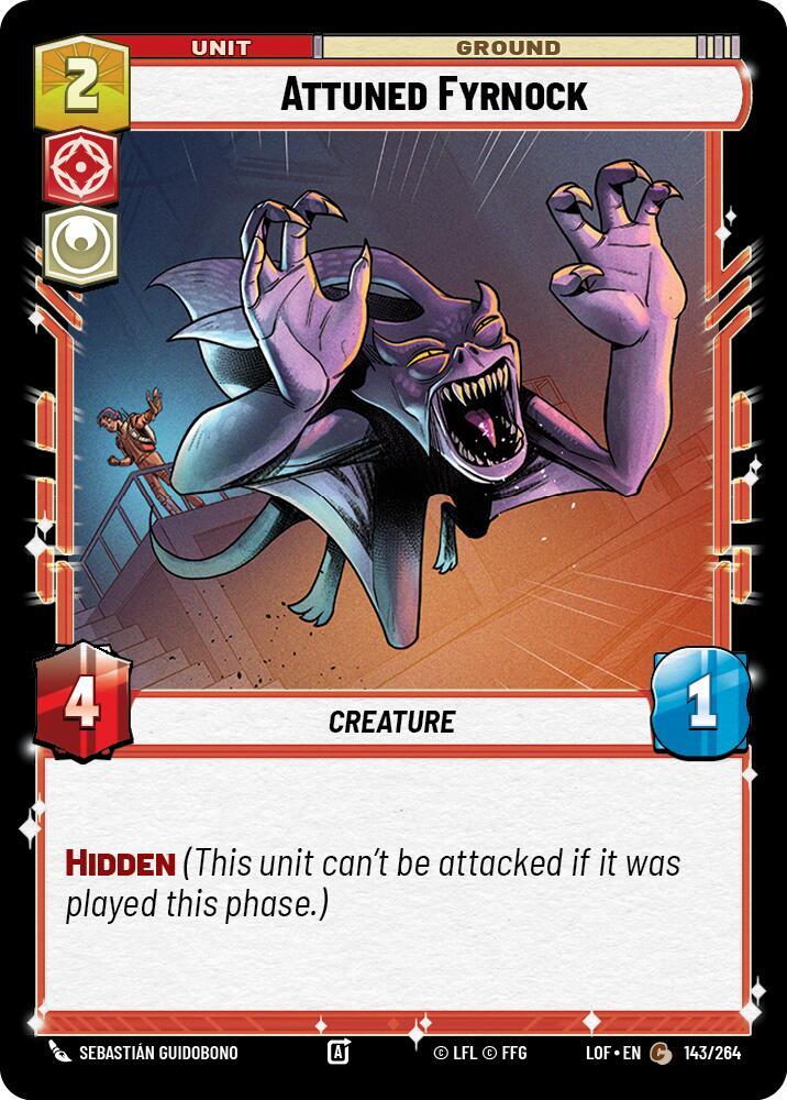 Attuned Fyrnock 143/264 Legends of the Force Star Wars card