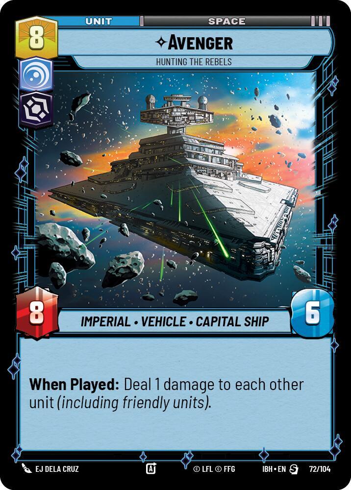 Avenger - Hunting the Rebels 72/104 Intro Battle Hoth Star Wars card