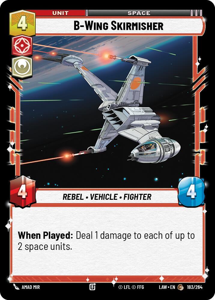 B-Wing Skirmisher 183/264 A Lawless Time Star Wars card