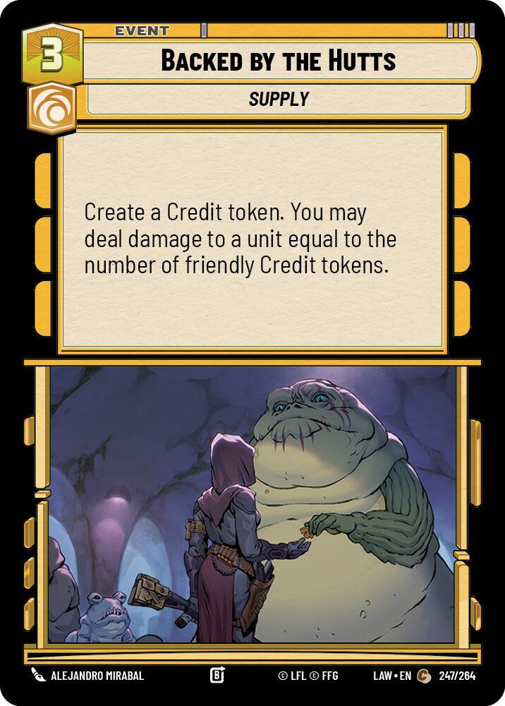 Backed by the Hutts 247/264 A Lawless Time Star Wars card