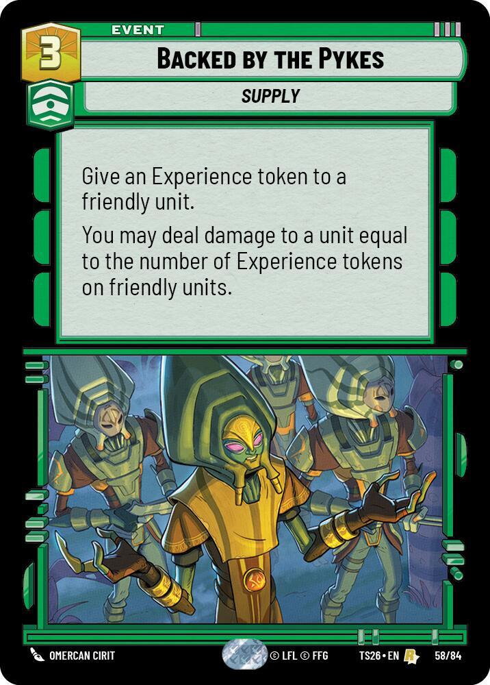 Backed by the Pykes 58/84 Twin Suns Star Wars card