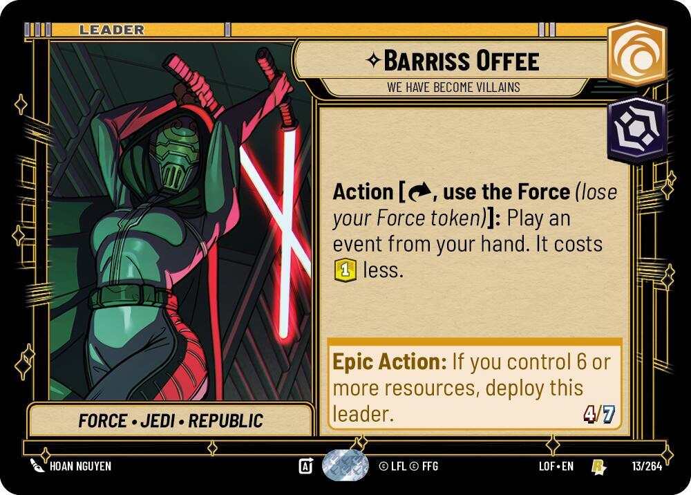 Barriss Offee - We Have Become Villains 013/264 Legends of the Force Star Wars card