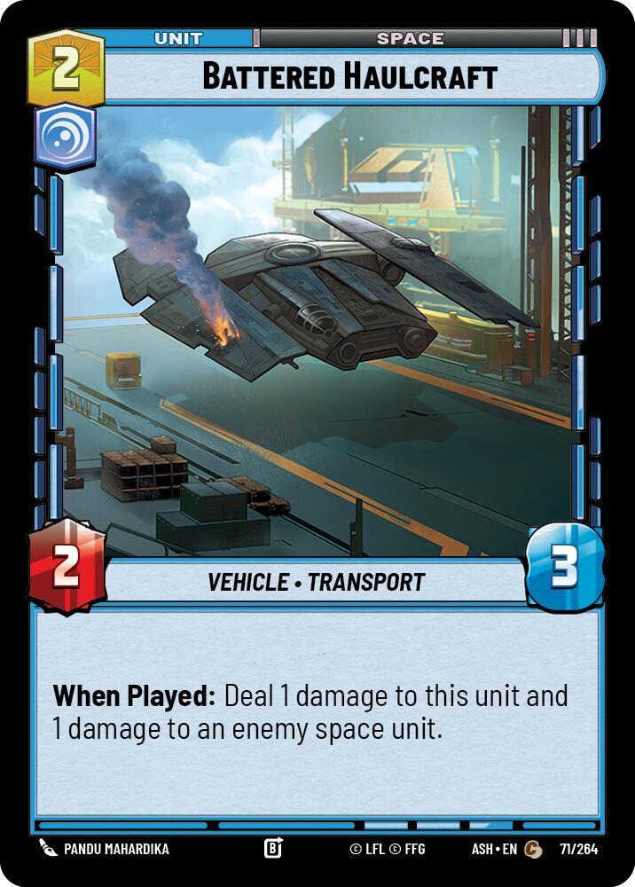 Battered Haulcraft 71/264 Ashes of the Empire Star Wars card