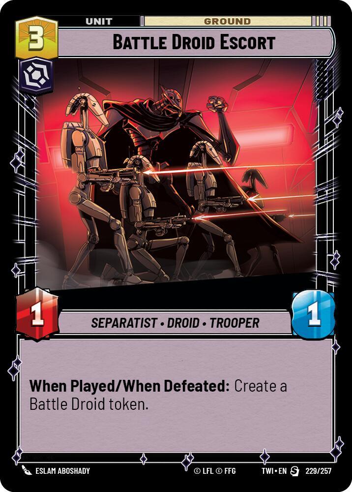 Battle Droid Escort 229/257 Twilight of the Republic Star Wars card