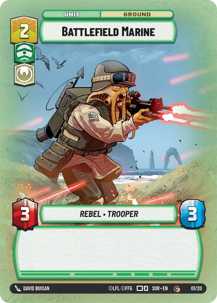 Battlefield Marine 45677 Spark of Rebellion: Weekly Play Promos Star Wars card