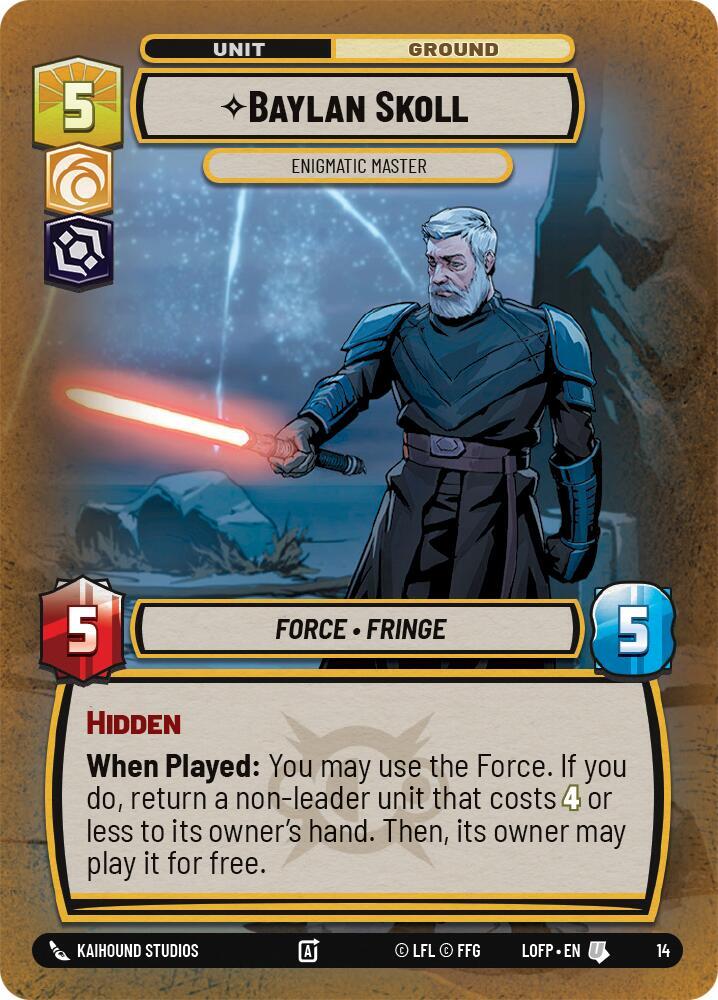 Baylan Skoll - Enigmatic Master 14 Legends of the Force: Weekly Play Promos Star Wars card