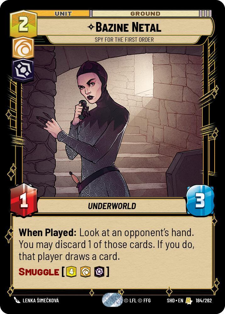 Bazine Netal - Spy for the First Order 184/262 Shadows of the Galaxy Star Wars card