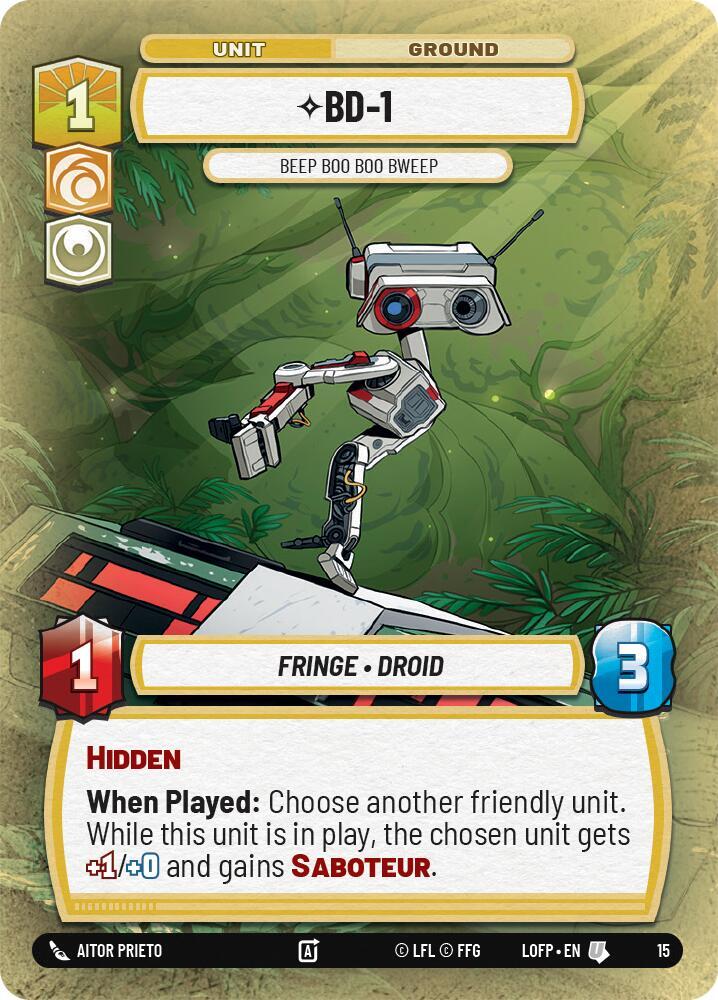 BD-1 - Beep Boo Boo Bweep 15 Legends of the Force: Weekly Play Promos Star Wars card