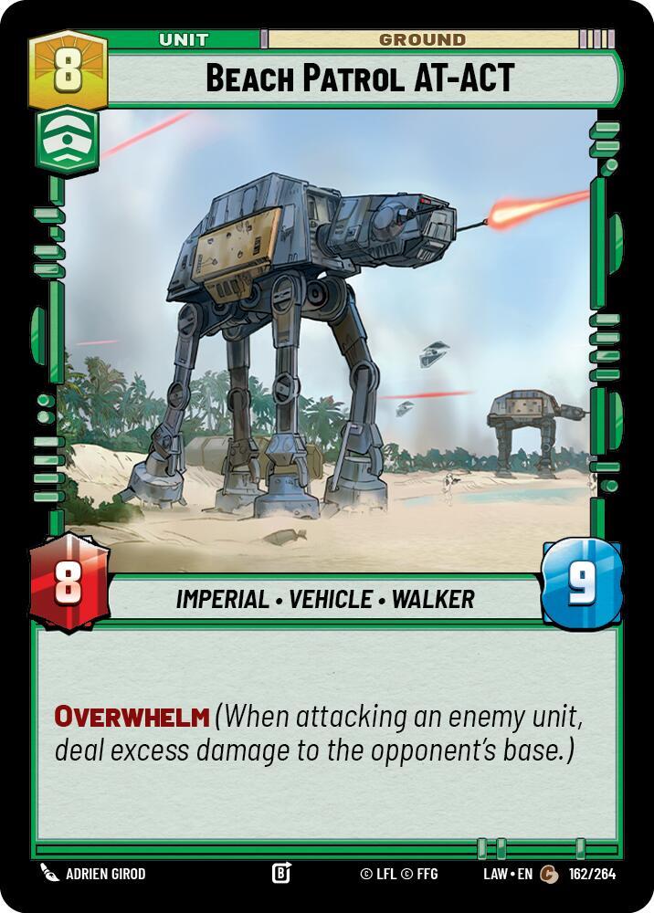 Beach Patrol AT-ACT 162/264 A Lawless Time Star Wars card