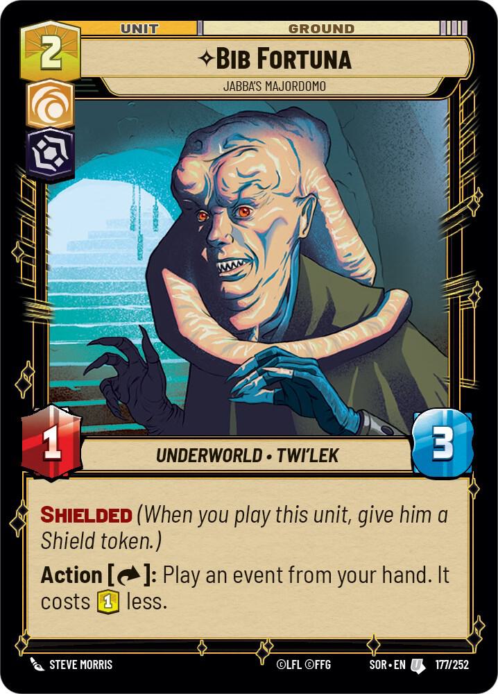 Bib Fortuna - Jabba's Majordomo 177/252 Spark of Rebellion Star Wars card