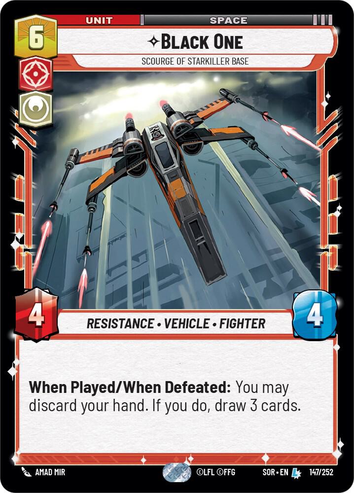 Black One - Scourge of Starkiller Base 147/252 Spark of Rebellion Star Wars card
