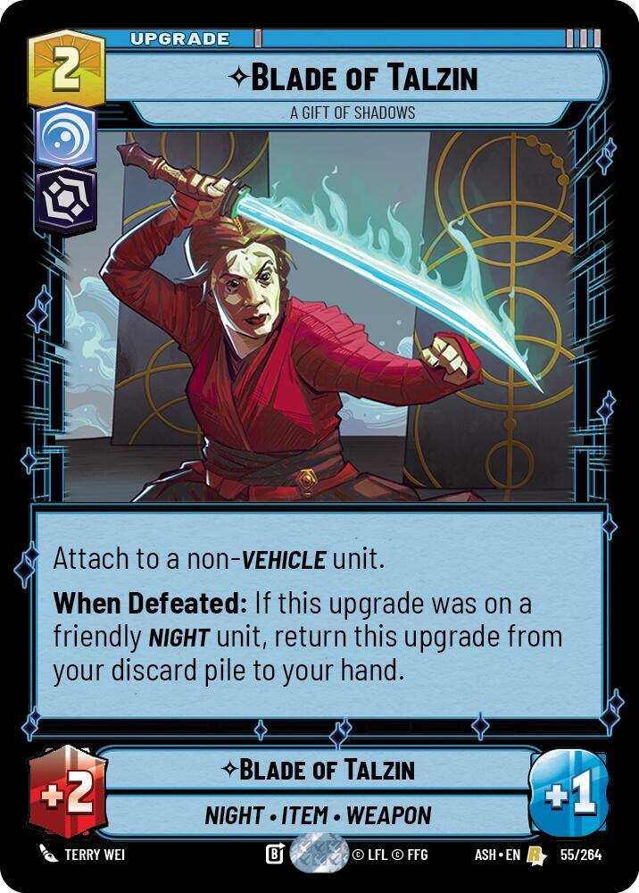 Blade of Talzin - A Gift of Shadows 55/264 Ashes of the Empire Star Wars card