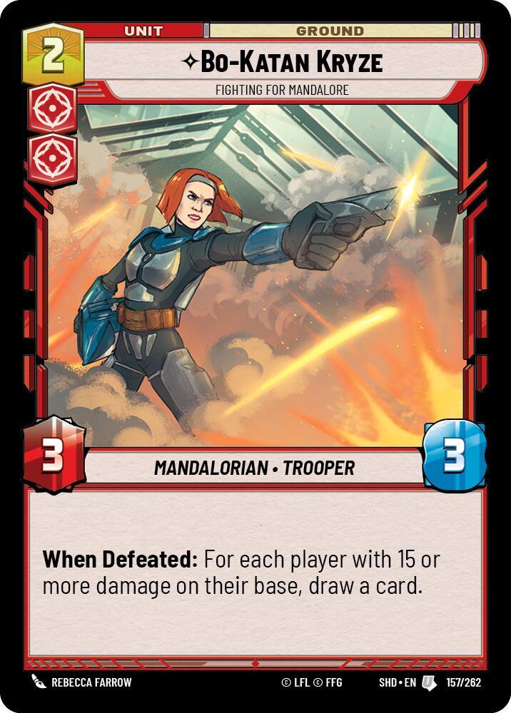 Bo-Katan Kryze - Fighting For Mandalore 157/262 Shadows of the Galaxy Star Wars card