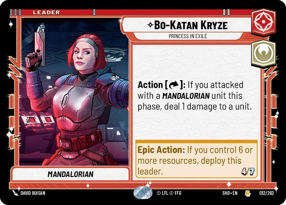 Bo-Katan Kryze - Princess in Exile 012/262 Shadows of the Galaxy Star Wars card