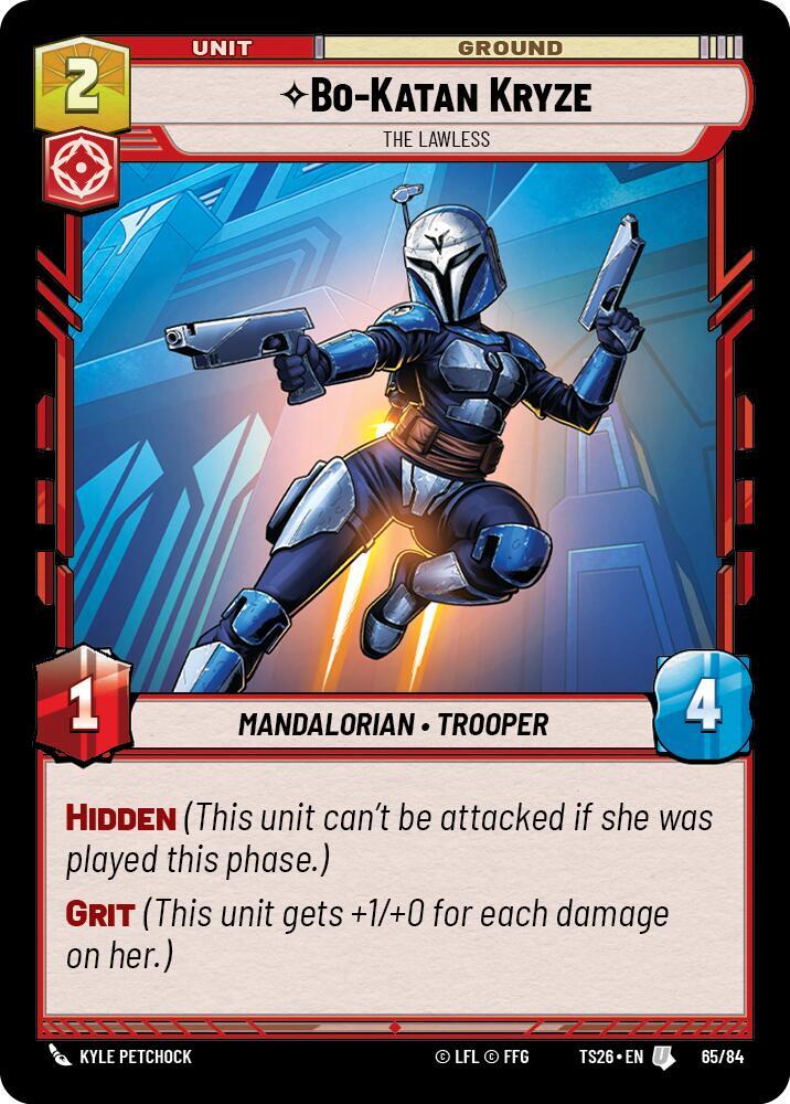 Bo-Katan Kryze - The Lawless 65/64 Twin Suns Star Wars card