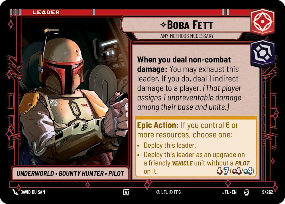 Boba Fett - Any Methods Necessary 009/262 Jump to Lightspeed Star Wars card
