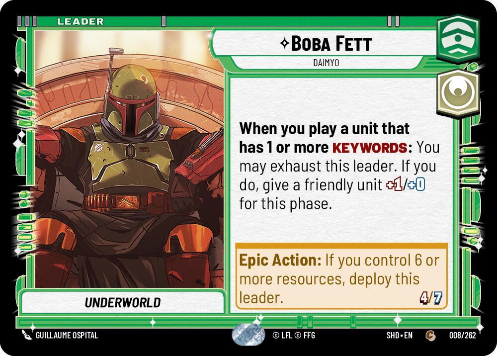 Boba Fett - Daimyo 008/262 Shadows of the Galaxy Star Wars card