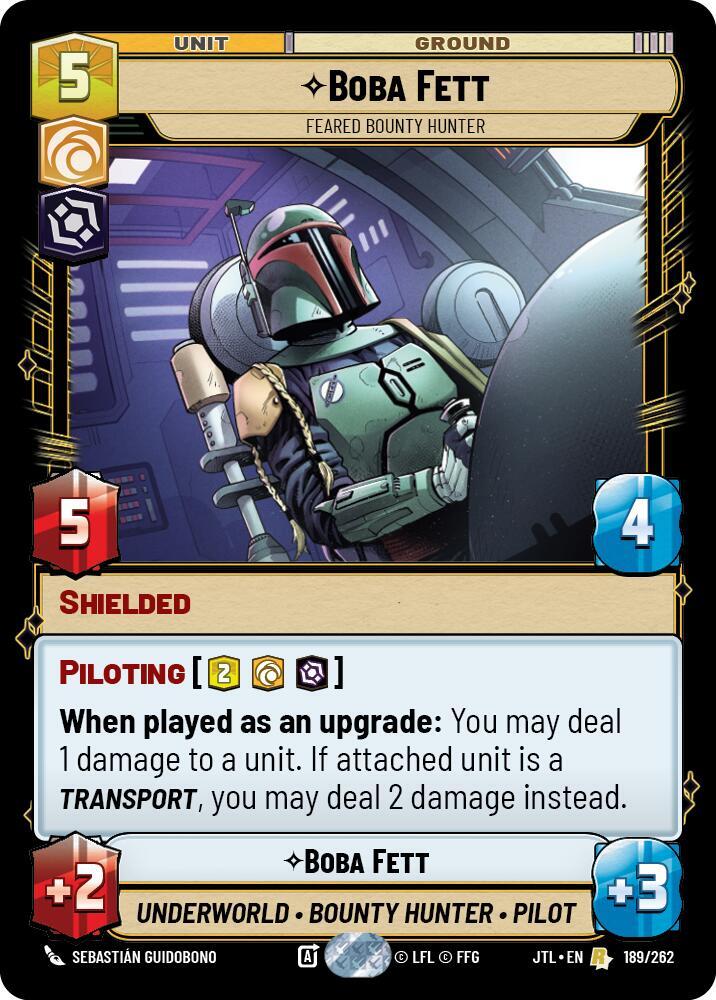 Boba Fett - Feared Bounty Hunter 189/262 Jump to Lightspeed Star Wars card