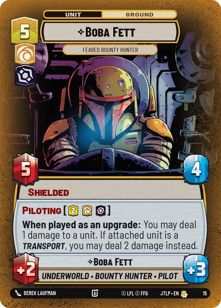 Boba Fett - Feared Bounty Hunter 15 Jump to Lightspeed - Weekly Play Promos Star Wars card