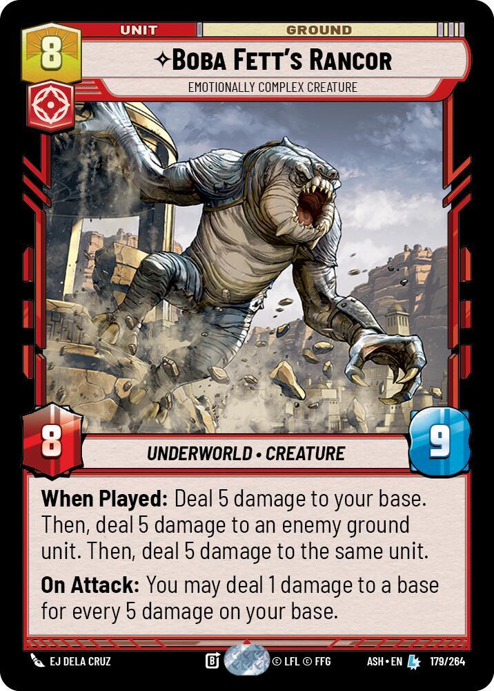 Boba Fett's Rancor - Emotionally Complex Creature 179/264 Ashes of the Empire Star Wars card