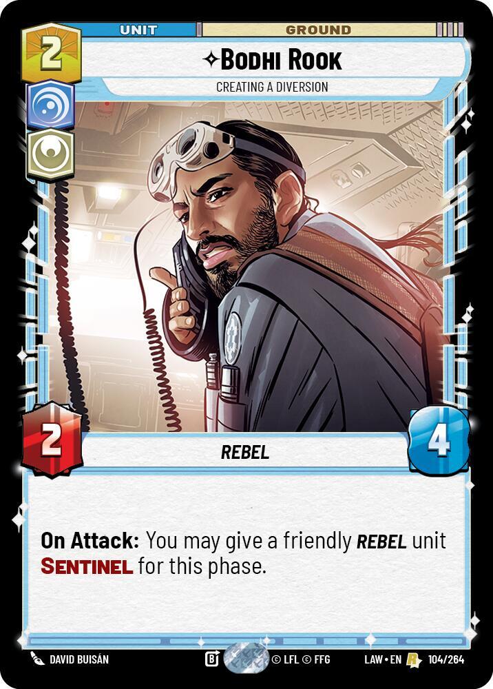 Bodhi Rook - Creating a Diversion 104/264 A Lawless Time Star Wars card