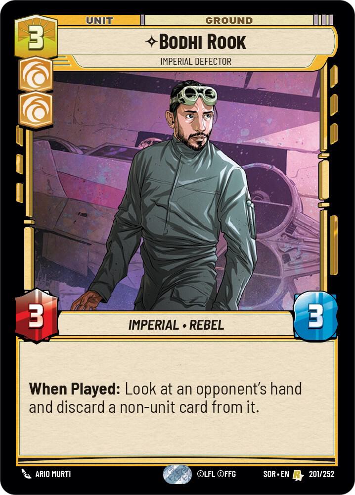 Bodhi Rook - Imperial Defector 201/252 Spark of Rebellion Star Wars card