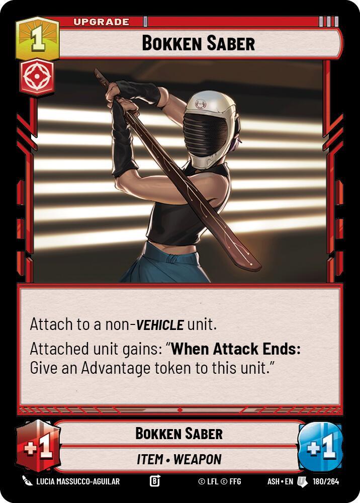Bokken Saber 180/264 Ashes of the Empire Star Wars card