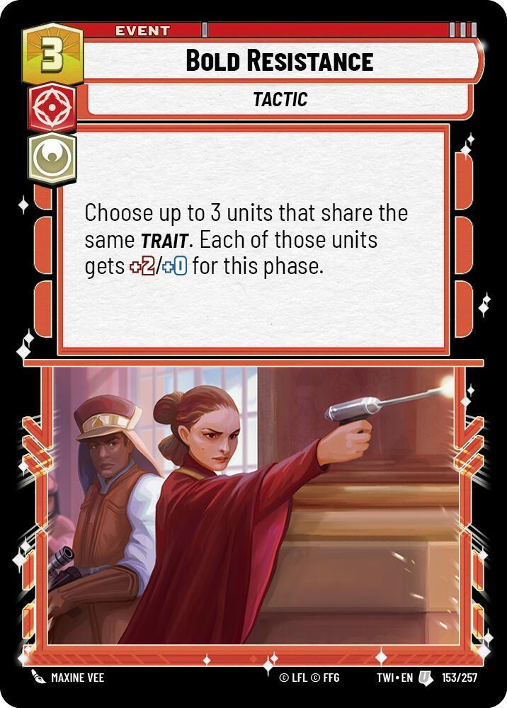 Bold Resistance 153/257 Twilight of the Republic Star Wars card