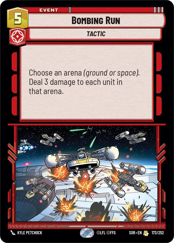 Bombing Run 173/252 Spark of Rebellion Star Wars card