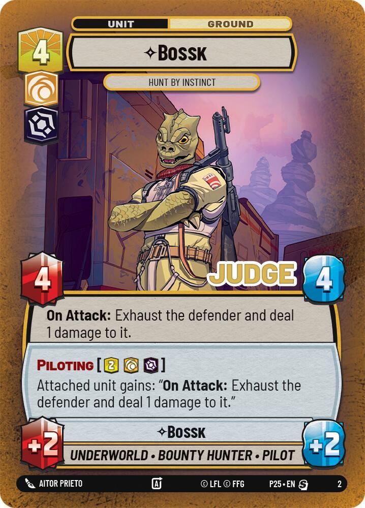 Bossk - Hunt By Instinct 2 Judge Promos Star Wars card