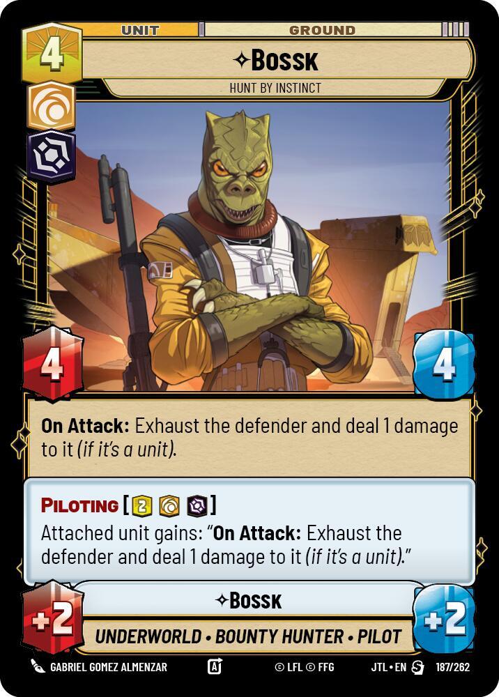 Bossk - Hunt By Instinct 187/262 Jump to Lightspeed Star Wars card