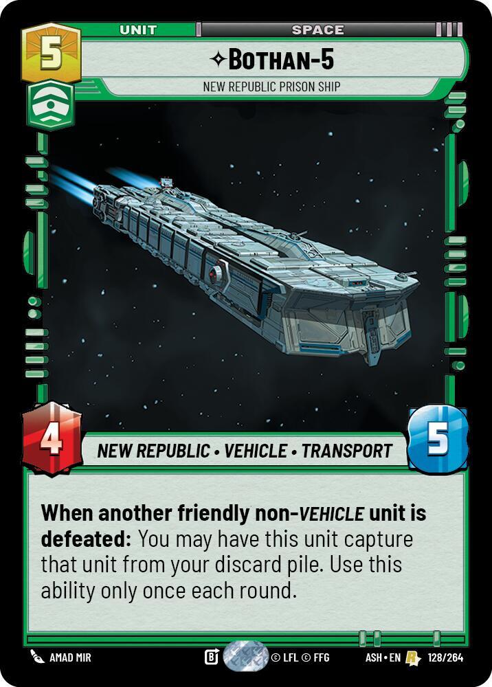 Bothan-5 - New Republic Prison Ship 128/264 Ashes of the Empire Star Wars card