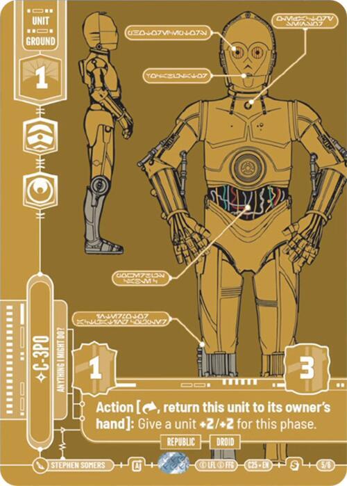 C-3PO - Anything I Might Do? 45783 2025 Convention Exclusive Star Wars card