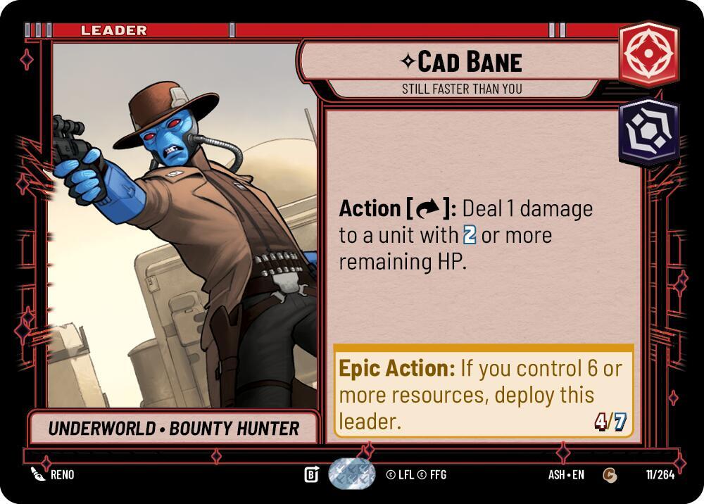 Cad Bane - Still Faster Than You 11/264 Ashes of the Empire Star Wars card