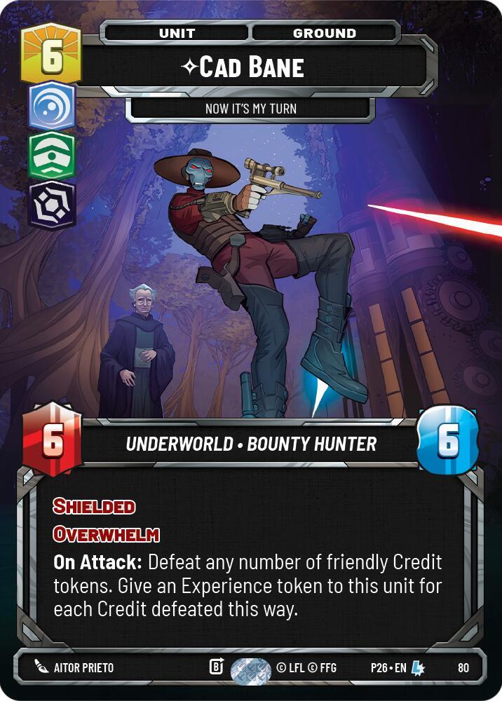 Cade Bane - Now It's My Turn (80) 80 Sector and Regional Promos: Season 1 Star Wars card